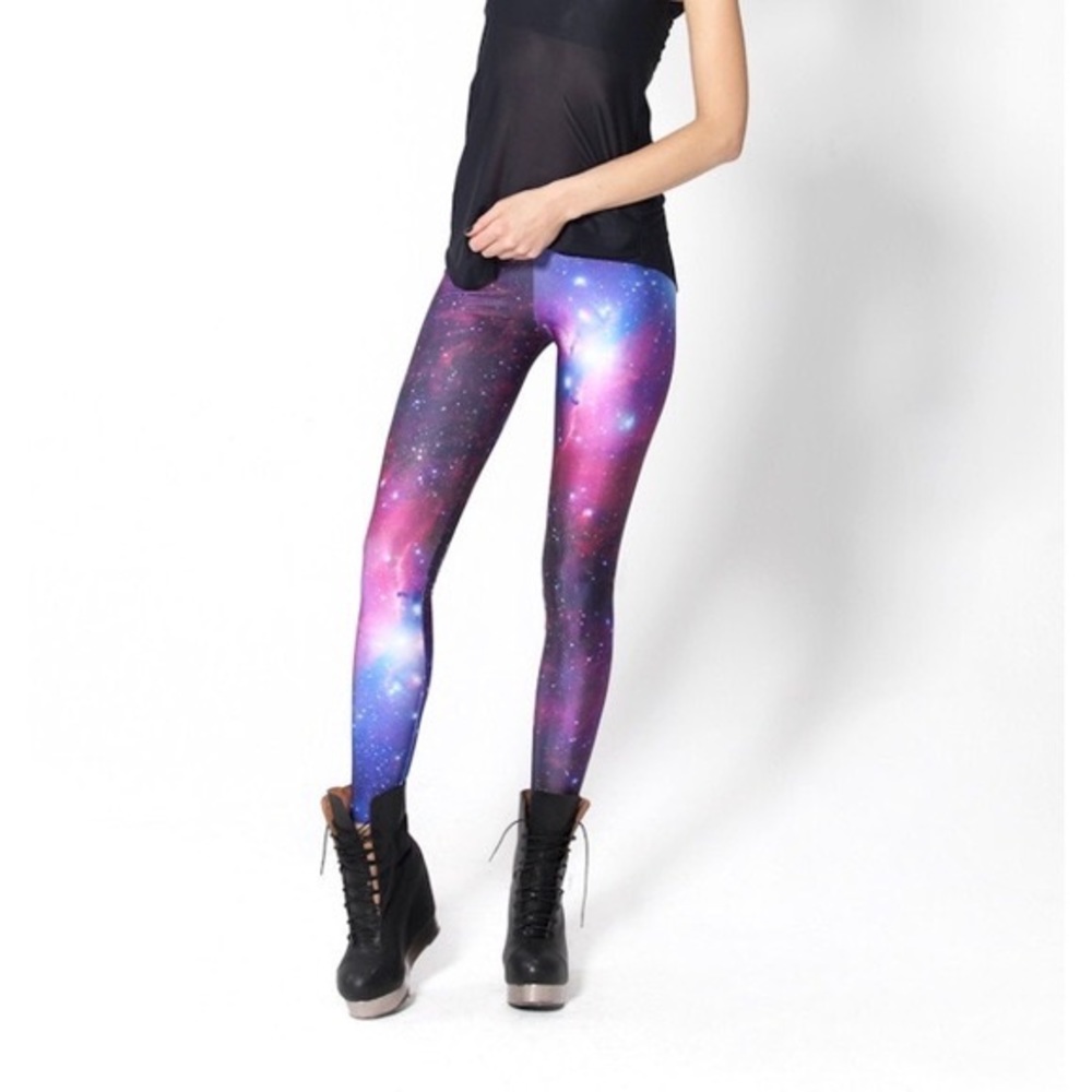 Blackmilk Galaxy Purple Leggings